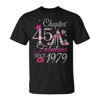 Chapter 45 Est 1979 45 Years Old 45Th Birthday Queen T-Shirt - Monsterry