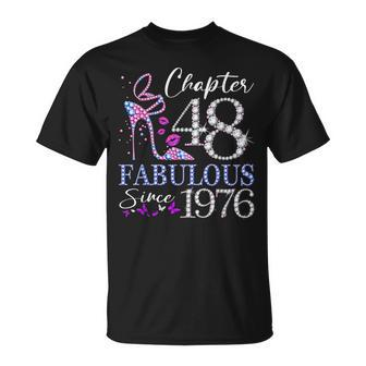 Chapter 48 Fabulous Since 1976 48Th Birthday Queen Diamond T-Shirt - Thegiftio UK