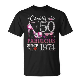 Chapter 50 Est 1974 50 Years Old 50Th Birthday Queen T-Shirt - Thegiftio UK