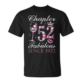 Chapter 52 Fabulous Since 1972 52Nd Birthday Decorations T-Shirt - Thegiftio UK