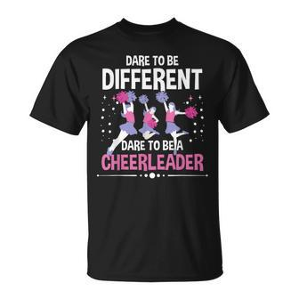 Cheerleader Cheerleading Dare To Be Different T-Shirt - Monsterry