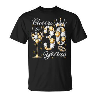 Cheers To 30 Years Old Happy 30Th Birthday Queen Drink Wine T-Shirt | Mazezy