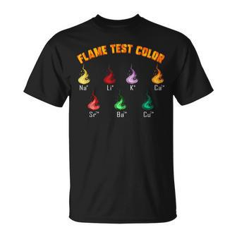 Chemistry Science Chemist Flame Test Color T-Shirt - Monsterry