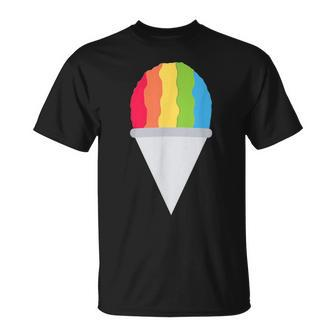 Cherry-Red Syrup Flavored Snow Cone Mound Of Shaved Ice T-Shirt - Monsterry UK