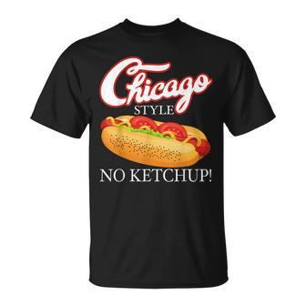 Chicago Hot Dog Summer Style 4Th Of July No Ketchup T-Shirt - Monsterry UK