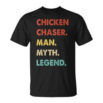 Chicken Chaser Man Myth Legend T-Shirt - Monsterry UK