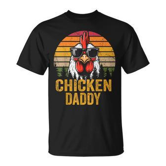 Chicken Daddy Vintage Rooster For Dad Farmer Fathers Day Men T-Shirt - Monsterry UK