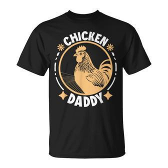Chicken Daddy Vintage Rooster For Dad Farmer Fathers Day T-Shirt - Seseable