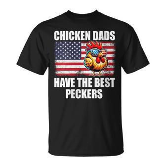 Chicken Dads Have The Best Peckers Vintage Dad Father's Day T-Shirt - Thegiftio UK