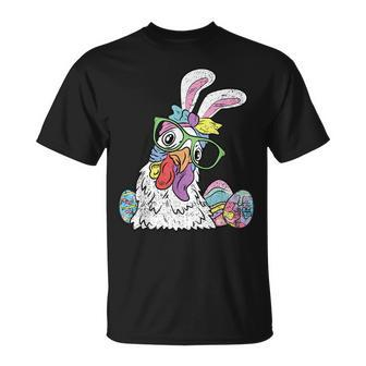 Chicken Egg Hunting Easter Bunny Ears Farm Animal Spring T-Shirt | Mazezy