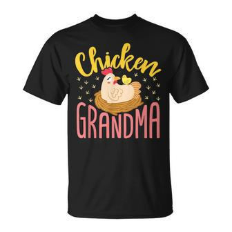 Chicken Grandma Farmer Lady Chickens Farm Animal Hen T-Shirt - Monsterry