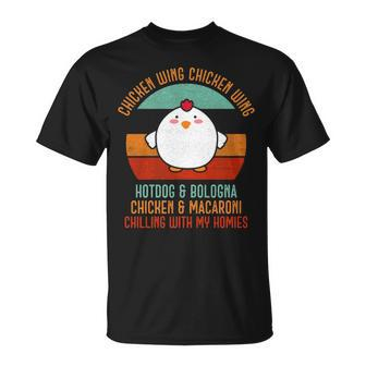 Chicken Wing Chicken Wing Song Lyric Hot Dog Bologna T T-Shirt | Mazezy DE