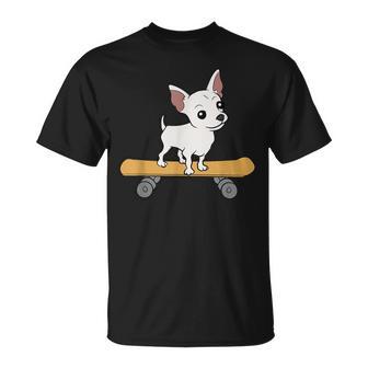 Chihuahua Skateboard Cute Chihuahua Skateboarding T-Shirt - Monsterry AU