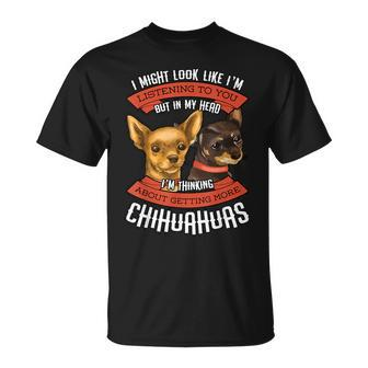 Chihuahua Thinking About Dog Breed Animal Lover T-Shirt - Thegiftio UK