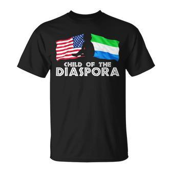Child Of The Diaspora America Sierra Leone Ados T-Shirt - Monsterry