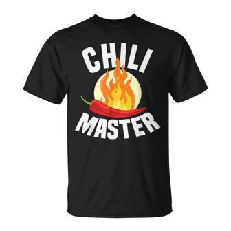 Chili Master Chilli Scharf Essen Geschenk Scoville Pepperoni T-Shirt - Seseable