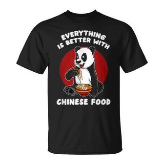 Chinese Food Lover Cute Panda Bear Noodle Asian Fun Foodie T-Shirt - Thegiftio UK