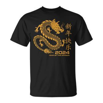 Chinese Zodiac Year Of The Dragon New Year 2024 Cute T-Shirt - Seseable