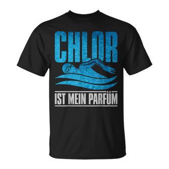 With Chlor Ist Mein Perfume Swimmen Swimmer T-Shirt - Seseable