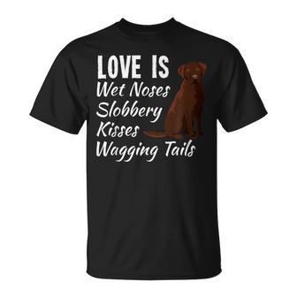 Chocolate Labrador Retriever Dog Love Lab Dogs Saying T-Shirt - Monsterry AU