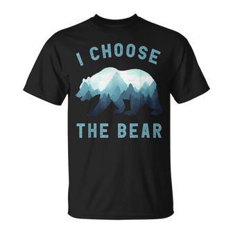 I Choose The Bear Camping Bear Lover Women T-Shirt - Monsterry AU