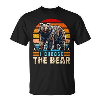 I Choose The Bear Vintage Sunset Bear T-Shirt - Monsterry AU