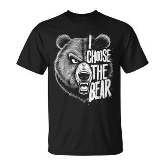 I Choose The Bear In The Woods Wild Bear T-Shirt - Monsterry