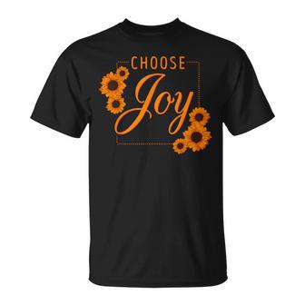 Choose Joy Motivational Encouragement Happiness T-Shirt - Monsterry AU