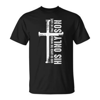 Christian Cross Bible Verse Scripture Faith T-Shirt - Monsterry CA