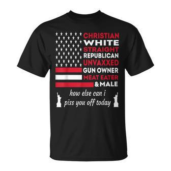 Christian White Straight Independence Day Memorial Day Pride T-Shirt | Mazezy UK