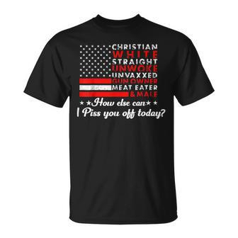 Christian White Straight Unwoke Unvaxxed Gun Owner T-Shirt | Mazezy CA