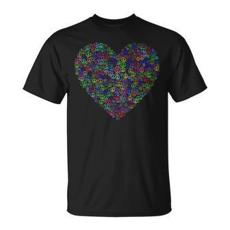 Chromatic Colorful Hearts Love Peace Prismatic Beautiful T-Shirt - Monsterry CA