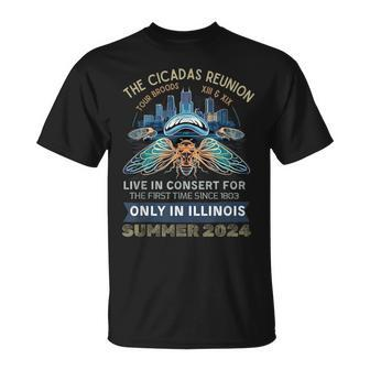 Cicada Concert Tour 2024 Illinois Cicada Broods T-Shirt - Monsterry