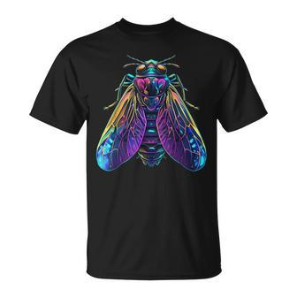 Cicada Insect Bug Colorful Entomology Entomologist T-Shirt | Mazezy