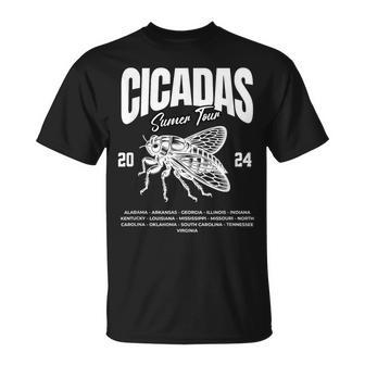 Cicada Summer Tour 2024 Double Emergence Bug Humor T-Shirt | Mazezy CA
