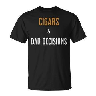 Cigars And Bad Decisions Vintage Old T-Shirt - Monsterry UK