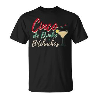 Cinco De Drinko Bitchachos Drinking Mexican T-Shirt - Seseable