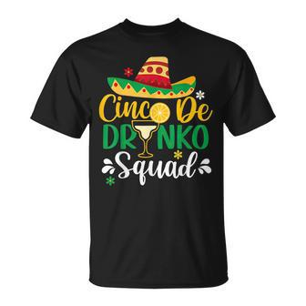 Cinco De Drinko Squad Funy 5 Cinco De Mayo Mexican Party T-Shirt | Mazezy DE