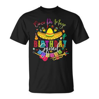 Cinco De Mayo Birthday Squad Cool Mexican Matching Family T-Shirt - Seseable