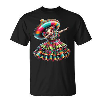 Cinco De Mayo Mexican Dabbing Woman Cinco De Mayo T-Shirt - Monsterry DE