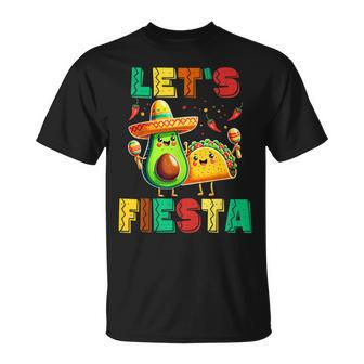 Cinco De Mayo Let's Fiesta Avocado And Tacos Cinco De Mayo T-Shirt - Monsterry AU