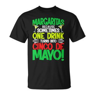 Cinco De Mayo Margaritas Because 5 De Mayo T-Shirt - Thegiftio UK