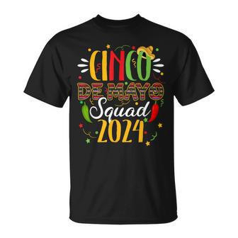 Cinco De Mayo Squad 2024 Family Matching Mexican Party T-Shirt - Thegiftio UK