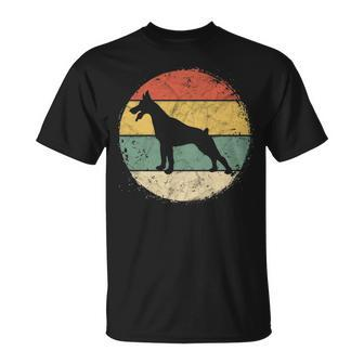 Circular Retro Doberman Owner Pinschers Dobie T-Shirt | Mazezy