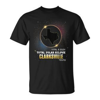 Clarksville Texas Total Solar Eclipse 2024 T-Shirt | Mazezy