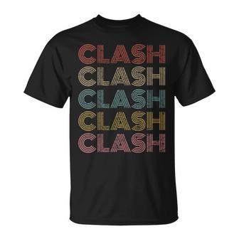 Clash Vintage Retro Text 70S 80S Gaming T-Shirt - Monsterry AU