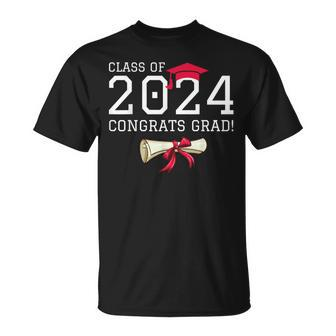 Class Of 2024 Congrats Grad Congratulations Graduate T-Shirt - Thegiftio UK
