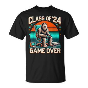 Class Of 2024 Graduation Seniors 24 Gamer Game Over T-Shirt - Monsterry DE