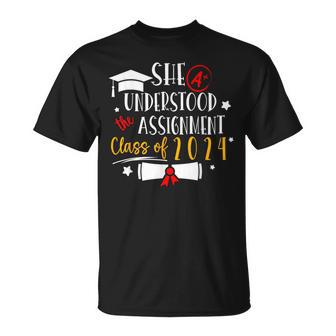 Class Of 2024 Graduation She Understood Assignment Kid T-Shirt - Monsterry AU