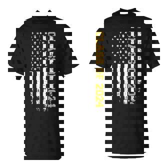 Class Of 2024 Graduation Us Vintage Flag T-Shirt - Seseable